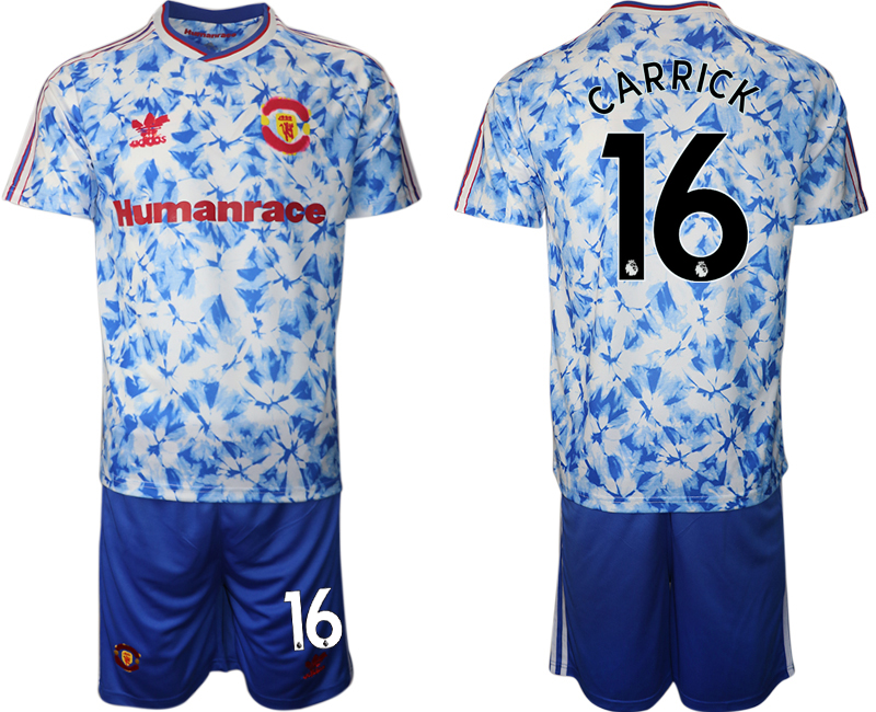 Men 2021 Manchester united adidas Human Race #16 soccer jerseys->manchester united jersey->Soccer Club Jersey